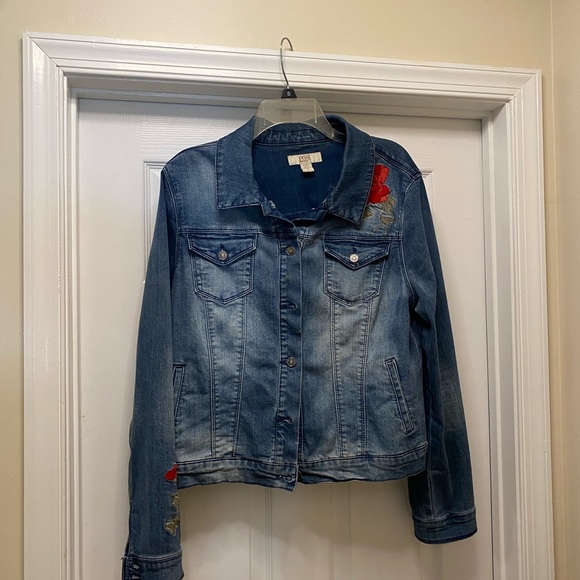 Fun Embroidered Jean Jacket - Picture 1 of 5